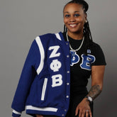 Zeta Wool and Leather Letterman Jacket